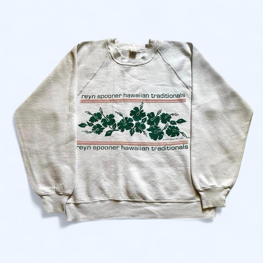 Vintage 1980s Reyn Spooner Hawaiian Traditionals Crewneck Sweatshirt L
